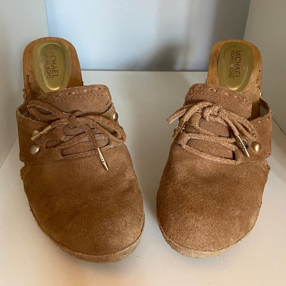 Michael Kors wooden mules size 8 1/2